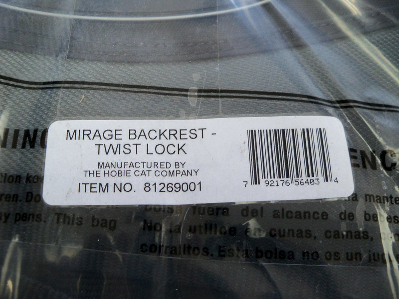 Hobie Mirage Seat and backrest Twist lock
